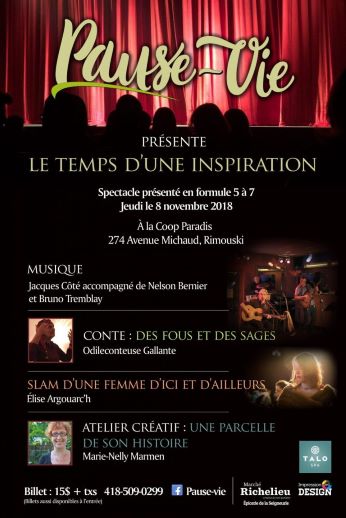 Le temps d'une inspiration (affiche du spectacle)
